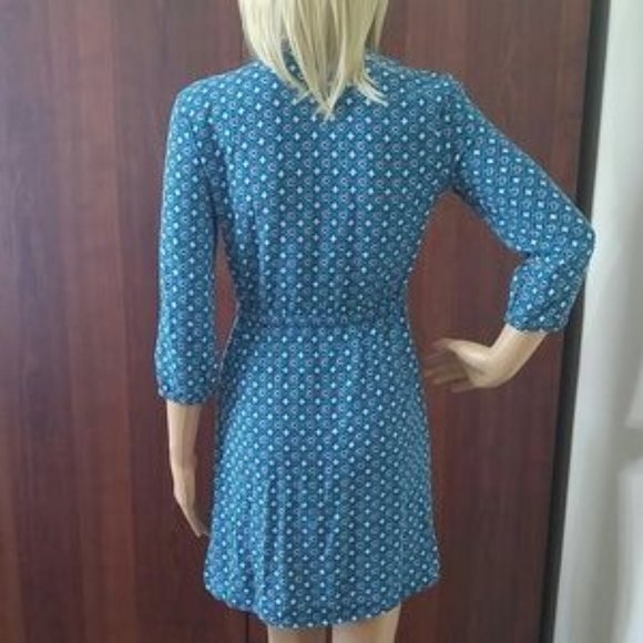 Red Camel teal boho peasant tunic dress size small - Picture 3 of 5